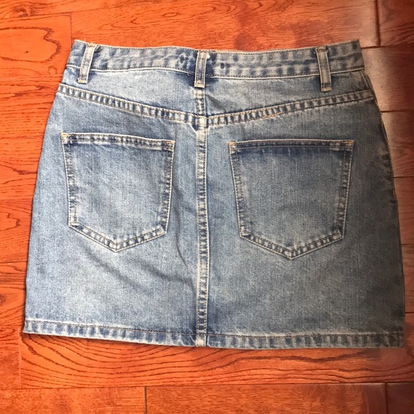 Embroidered Denim Skirt - Picture 2 of 3